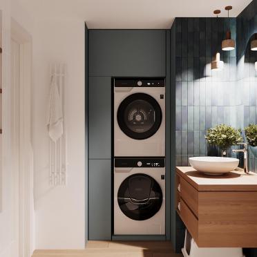 Интерьер ванной с постирочной  смотреть на Basicdecor