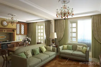 Интерьер гостиной в классическом стиле смотреть на Basicdecor