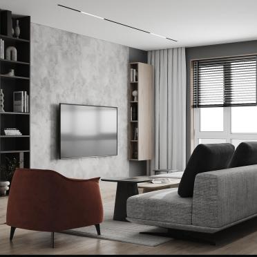 Интерьер гостиной с жалюзи  смотреть на Basicdecor