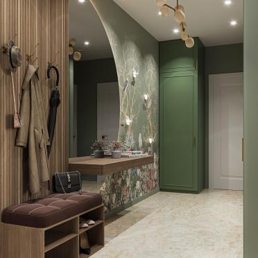 Интерьер прихожей с проходной  смотреть на Basicdecor