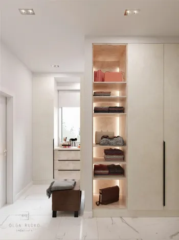 Интерьер с шкафом у кровати  смотреть на Basicdecor