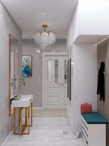 Интерьер прихожей с проходной  смотреть на Basicdecor