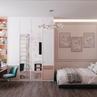 Интерьер детской с для девочки  смотреть на Basicdecor