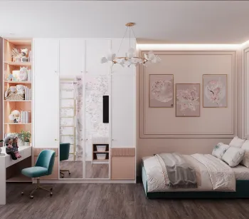 Интерьер детской с для девочки  смотреть на Basicdecor