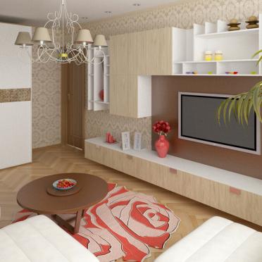 Интерьер гостиной в стиле фьюжн смотреть на Basicdecor