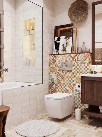 Интерьер ванной в стиле кантри смотреть на Basicdecor