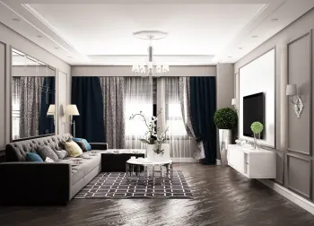 Интерьер гостиной в неоклассике смотреть на Basicdecor