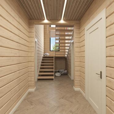 Интерьер с в деревянном доме  смотреть на Basicdecor