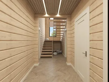 Интерьер с в деревянном доме  смотреть на Basicdecor