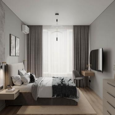Интерьер спальни cветильниками над кроватью  смотреть на Basicdecor