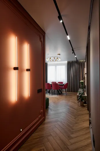 Интерьер с нишей с подсветкой и с подсветкой  смотреть на Basicdecor