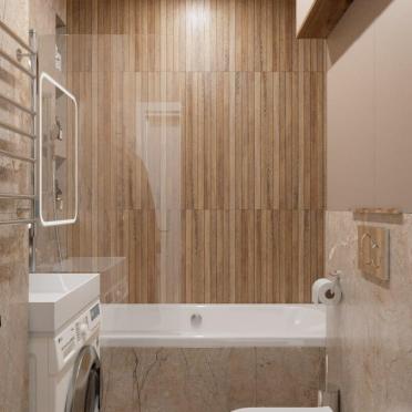 Интерьер ванной cовмещенным санузлом  смотреть на Basicdecor