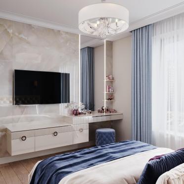Интерьер спальни cветильниками над кроватью  смотреть на Basicdecor