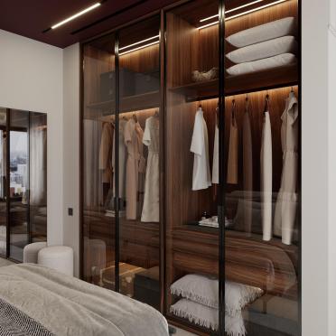 Интерьер спальни cветильниками над кроватью  смотреть на Basicdecor