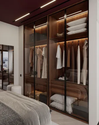 Интерьер спальни cветильниками над кроватью  смотреть на Basicdecor