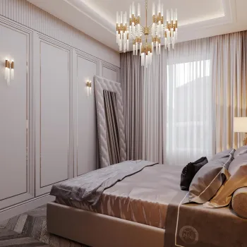 Интерьер спальни cветильниками над кроватью  смотреть на Basicdecor