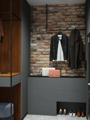 Интерьер с хранением верхней одежды  смотреть на Basicdecor