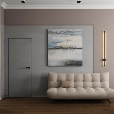 Интерьер гостиной с картинами над камином  смотреть на Basicdecor