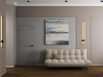 Интерьер гостиной с картинами над камином  смотреть на Basicdecor