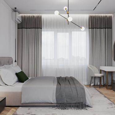 Интерьер спальни cветильниками над кроватью  смотреть на Basicdecor
