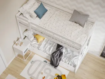 Интерьер с двухъярусной кроватью в современном стиле смотреть на Basicdecor