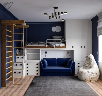 Интерьер детской с для мальчика  смотреть на Basicdecor