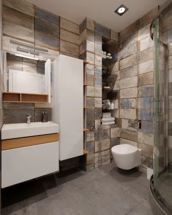 Интерьер ванной в современном стиле смотреть на Basicdecor