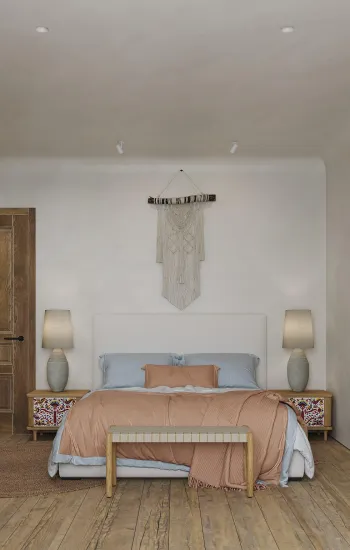 Интерьер детской cветильниками над кроватью  смотреть на Basicdecor