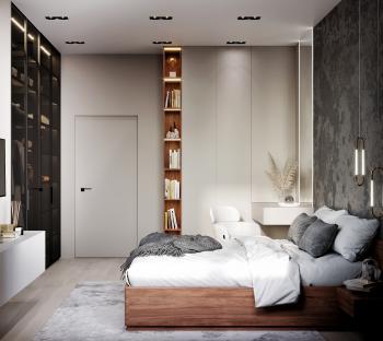 Интерьер спальни в современном стиле и в стиле лофт