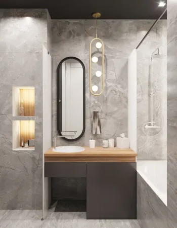 Интерьер ванной в современном стиле смотреть на Basicdecor