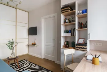 Интерьер c рабочим местом в современном стиле смотреть на Basicdecor