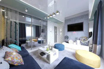 Интерьер c подсветкой в современном стиле смотреть на Basicdecor