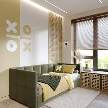 Интерьер детской с жалюзи и дверными жалюзи  смотреть на Basicdecor