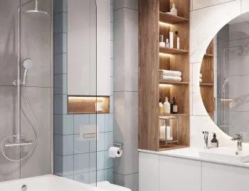 Интерьер ванной в современном стиле смотреть на Basicdecor