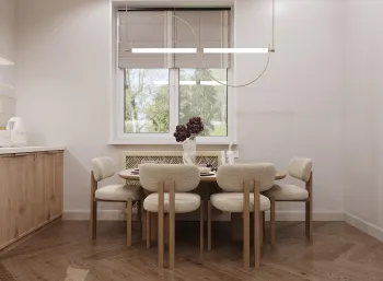 Интерьер кухни с жалюзи  смотреть на Basicdecor