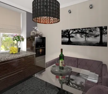 Интерьер кухни с объединенной гостиной  смотреть на Basicdecor