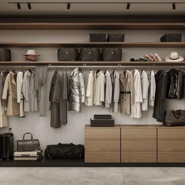 Интерьер прихожей с гардеробной  смотреть на Basicdecor