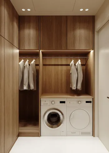 Интерьер ванной с постирочной  смотреть на Basicdecor