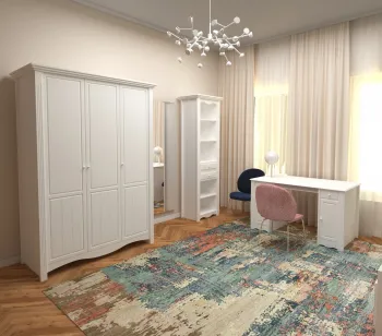 Интерьер c рабочим местом в неоклассике смотреть на Basicdecor
