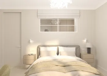 Интерьер спальни cветильниками над кроватью  смотреть на Basicdecor