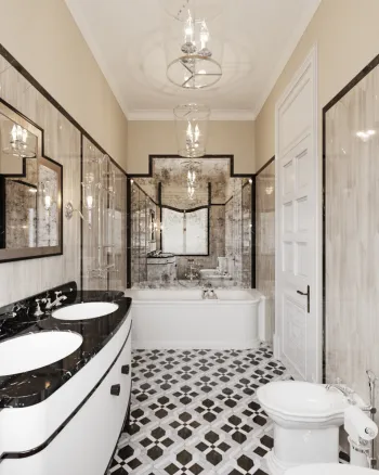 Интерьер ванной в неоклассике смотреть на Basicdecor