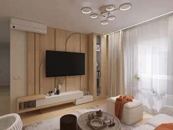 Интерьер гостиной c подсветкой в современном стиле смотреть на Basicdecor