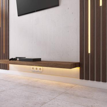 Интерьер коридора с нишей с подсветкой и с подсветкой  смотреть на Basicdecor