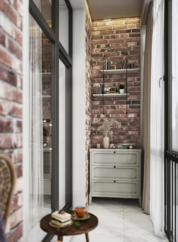 Интерьер с балконом  смотреть на Basicdecor