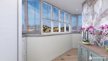 Интерьер с жалюзи в неоклассике смотреть на Basicdecor