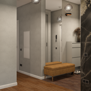 Интерьер прихожей с проходной  смотреть на Basicdecor