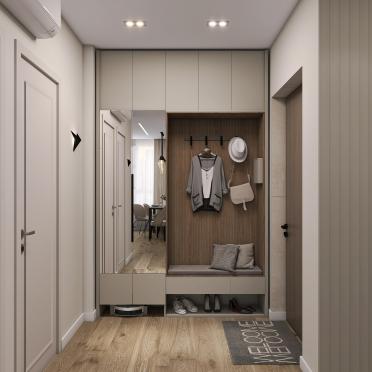 Интерьер прихожей с проходной  смотреть на Basicdecor