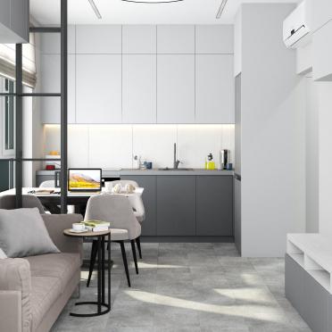 Интерьер гостиной c подсветкой  смотреть на Basicdecor