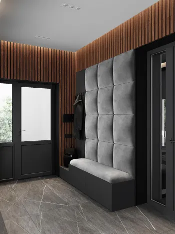 Интерьер прихожей с каретной стяжкой  смотреть на Basicdecor