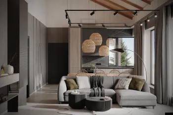 Интерьер гостиной  смотреть на Basicdecor